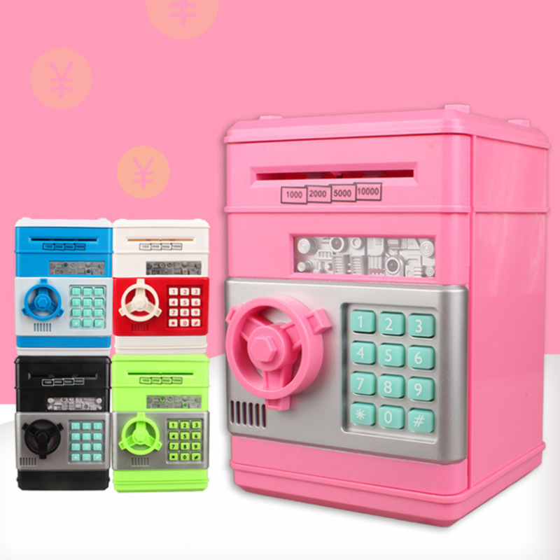 Atm Bank Toy For Children Electronic Piggy Bank Safe Money Box Children Digital Coins Cash Saving Safe Atm Piggy Bank