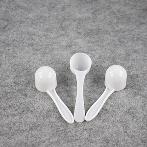 White powder scoop straight handle plastic scoops manufacturers wholesale food grade milk powder spoon 5 grams plastic spoon