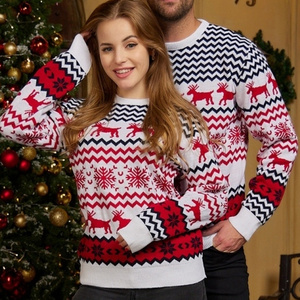 Zhuna High Quality Snowflake Winter Casual Knitted 100 Acrylic Fashion Jacquard Christmas Sweater