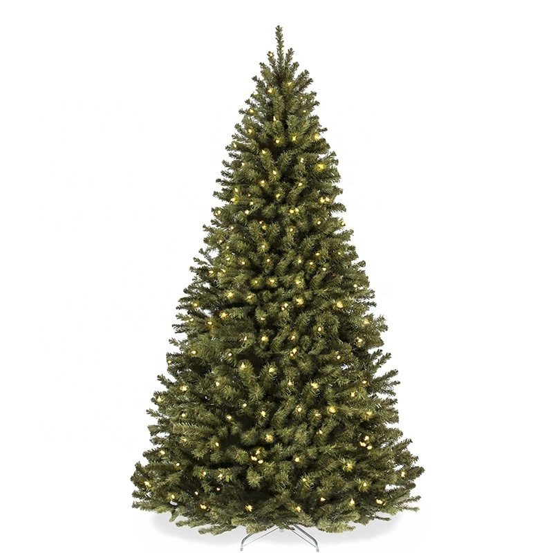 2024 Christmas Tree 6ft Pre-Lit Spruce Hinged Artificial Christmas Tree w/ 250  Incandescent Warm White Lights