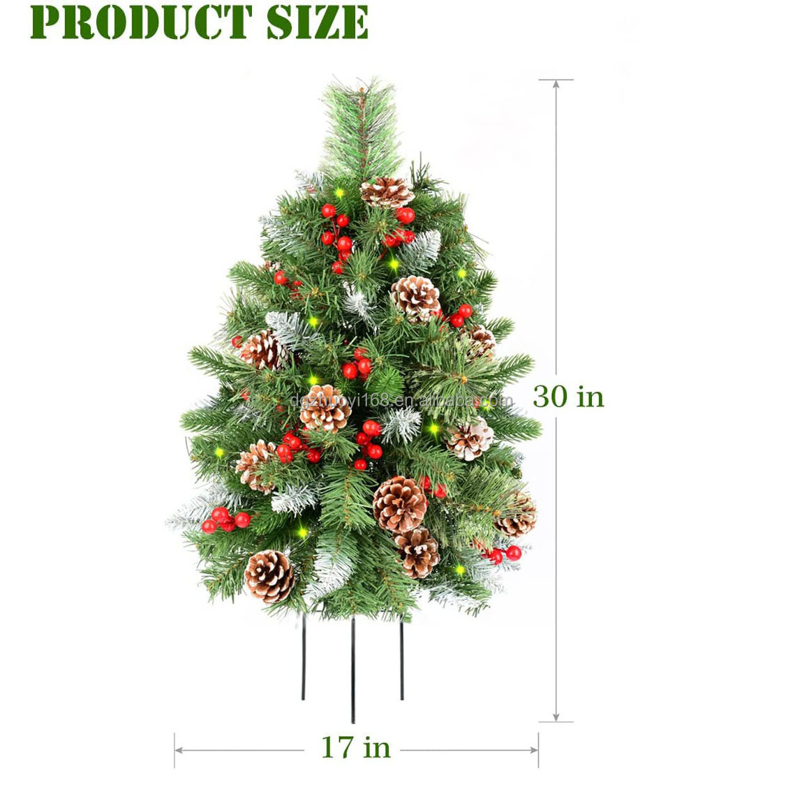 Decorations for Door, Sets Of Mini Christmas Tree with Led Light, Popular Christmas Set Ornaments