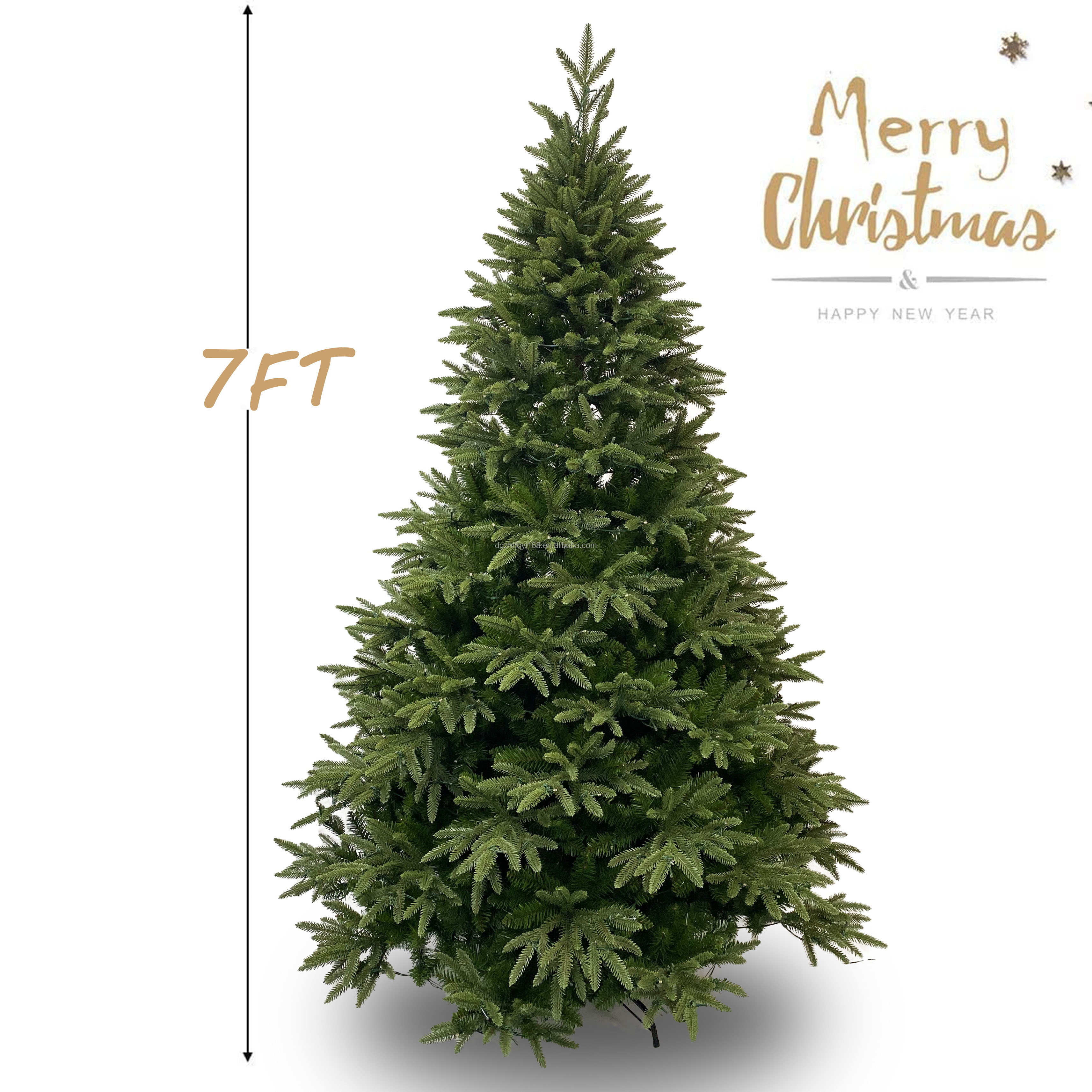 Wholesale PVC PE Mixed 7FT 210cm Giant metal artificial Christmas Tree for outside inside decor, arbol de navidad