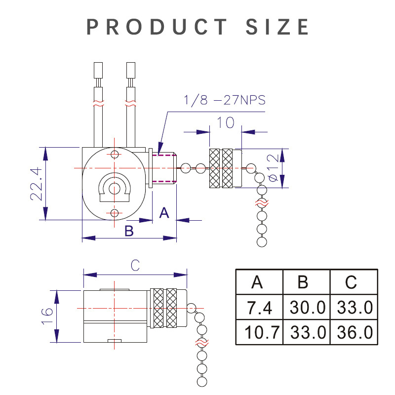 Zing Ear 3A ZE-109M hot selling 250V Pull Chain Ceiling Fan Brass Light Switches With Wires