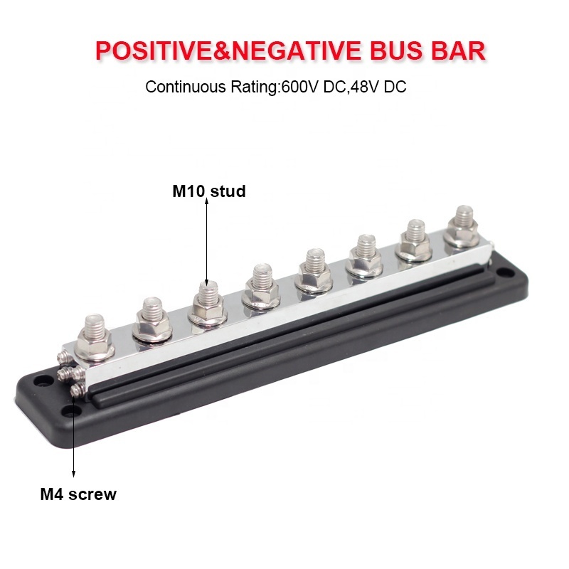 8 GANG High quality heavy duty busbar 600A copper pcb busbar neutral busbar terminal block for RV Boat Yacht