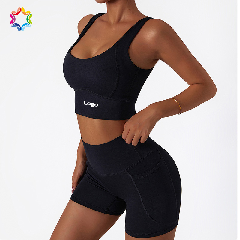 Custom Logo High Quality Women's Set Activewear Workout Sets Yoga Fitness Wear Gym Sportswear Girls 2 Pieces Yoga Sets For Women