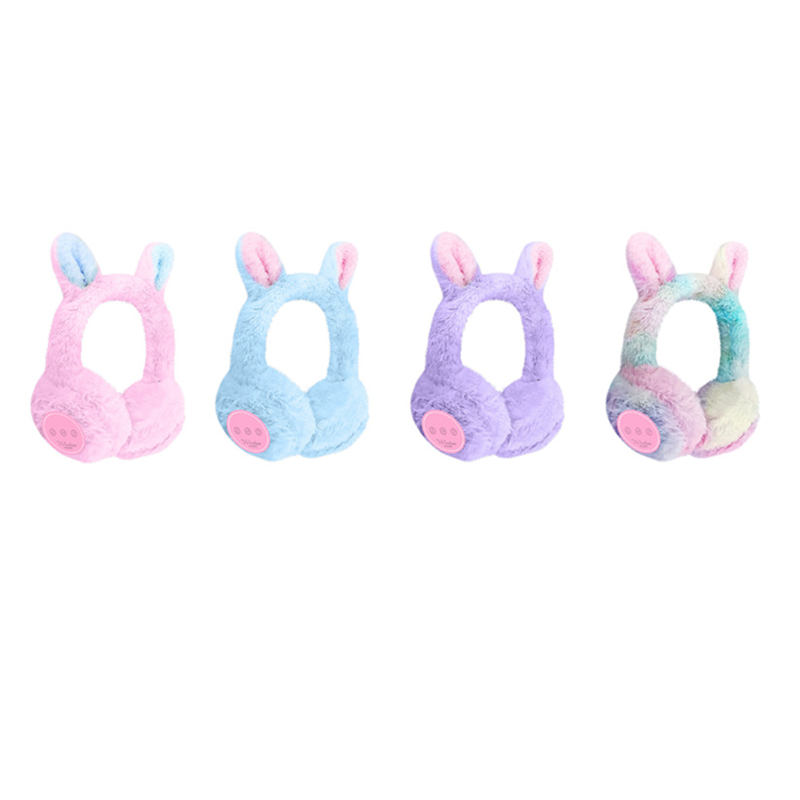 AH-802 Furry Rabbit Ear Headset BT Wireless Headphones for Girls Gift