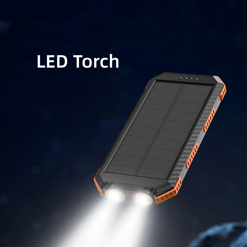 Portable Type-c 3A Wireless Solar Charger Solar Power Bank 10000mah