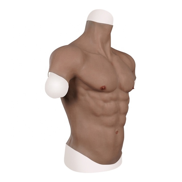 Realistic Silicone Muscle Suit Fake Muscles Chest for Cosplay Halloween