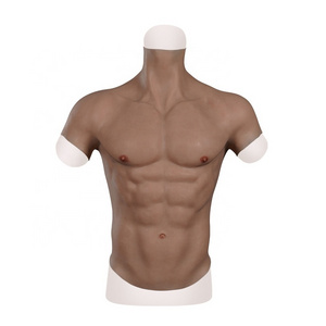 Realistic Silicone Muscle Suit Fake Muscles Chest for Cosplay Halloween