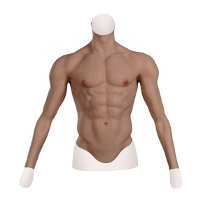 Realistic Silicone Muscle Suit with Arms Fake Muscles Chest for Cosplay Halloween