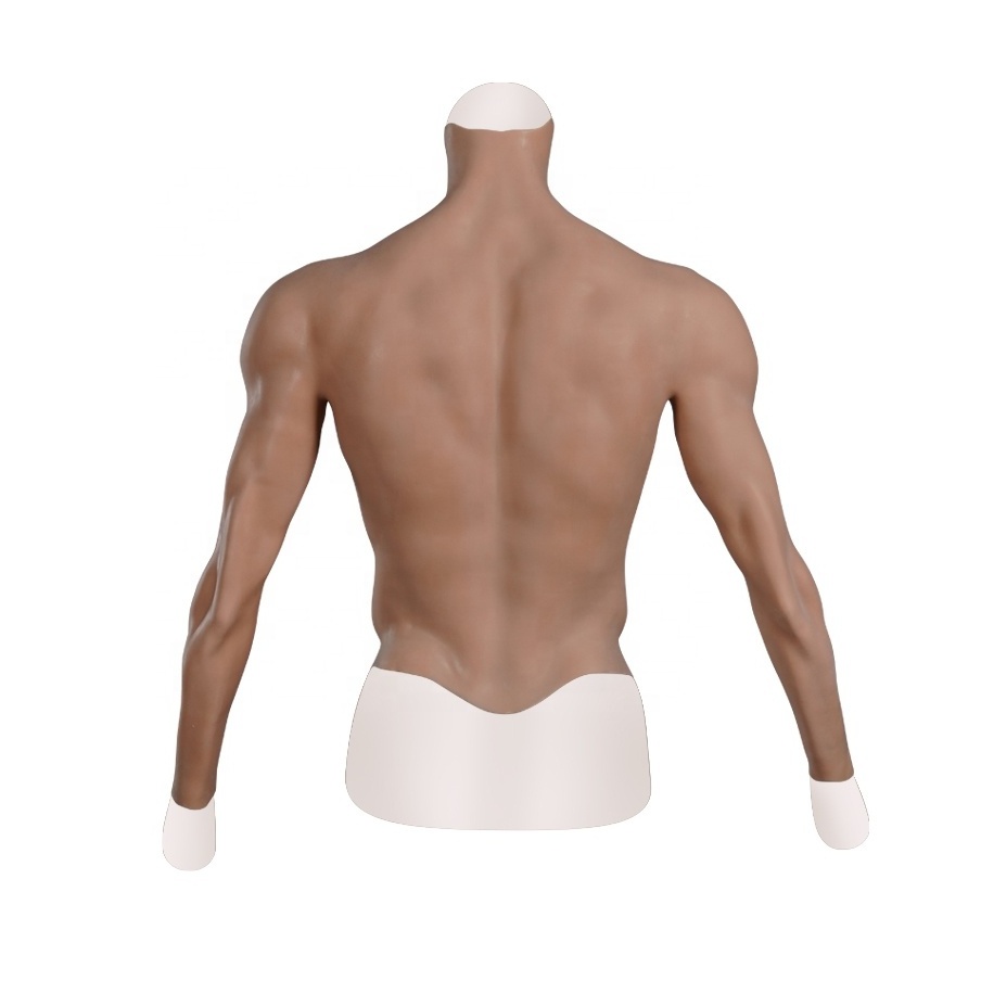 Realistic Silicone Muscle Suit with Arms Fake Muscles Chest for Cosplay Halloween