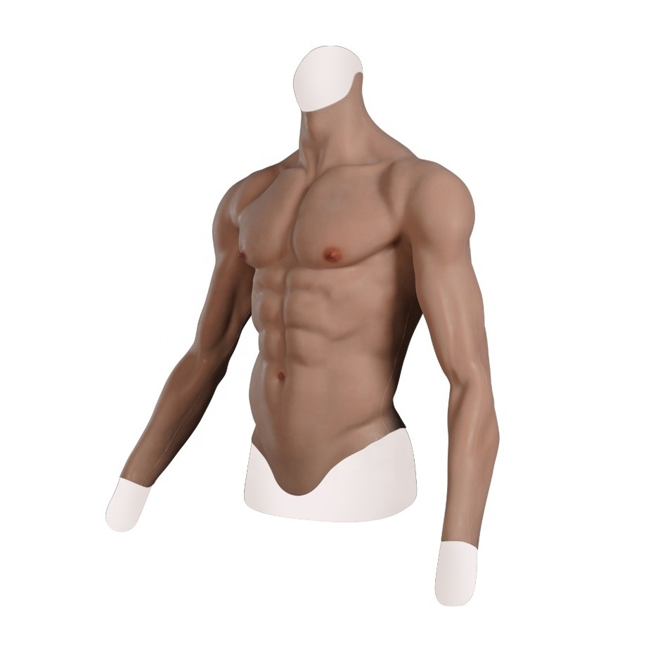 Realistic Silicone Muscle Suit with Arms Fake Muscles Chest for Cosplay Halloween