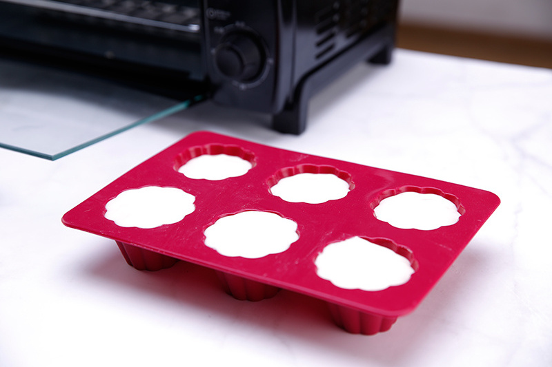 Food grade reusable non-stick mould 6 cups mini round muffin baking tray soft silicone cake mold