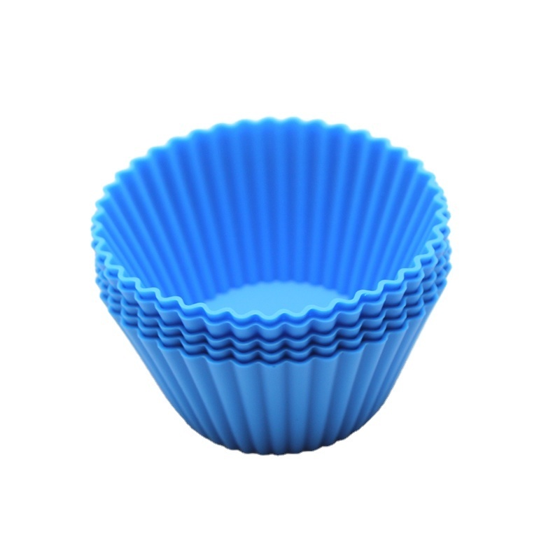 Custom colors food grade heat resistant mold non-stick reusable silicone round baking cups muffin liners