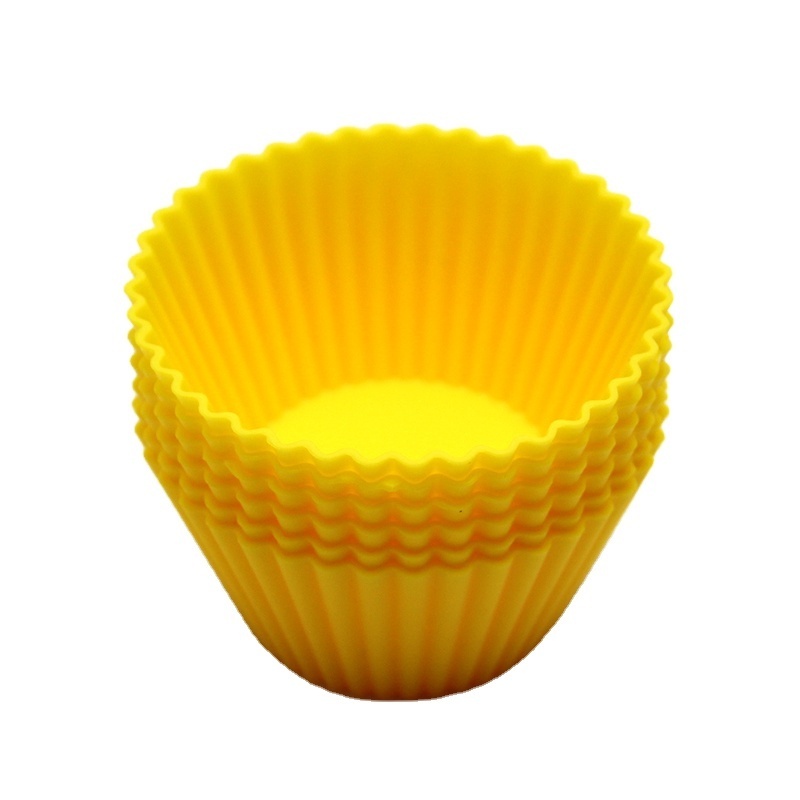 Custom colors food grade heat resistant mold non-stick reusable silicone round baking cups muffin liners