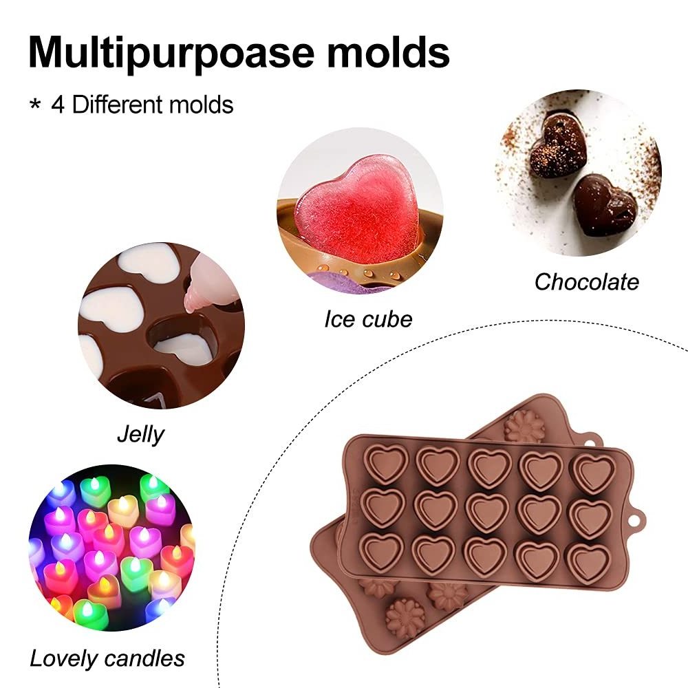 Non-Stick Quick Release Soft Sweets Candy Baking Mould Custom Chocolate Ball Silicone Heart Shape Mold