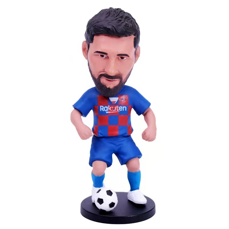 Football action Figures players custom mini PVC Plastic Soccer Star Figures with big head plastic football figures