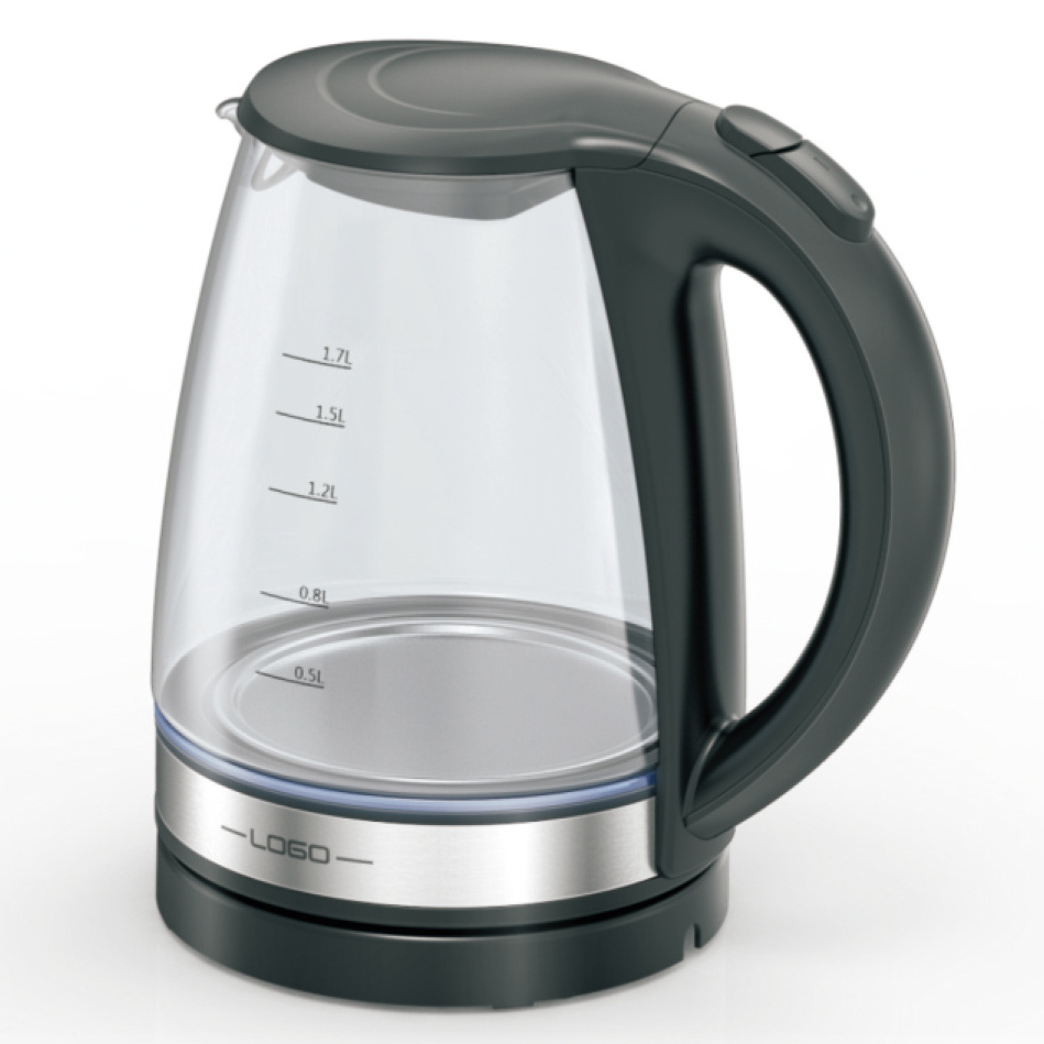 Food grade glass electric bottle 1.7L 220V warmer electric kettle