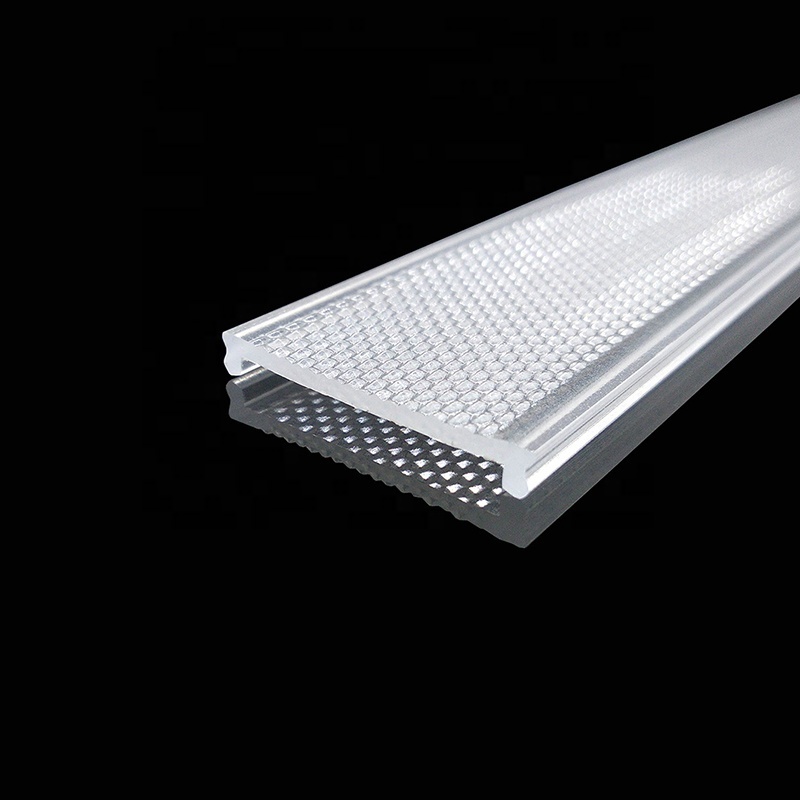 Acrylic Light Cover Extrusion Lamp Cover Manufacturer Embossed Plastic Dongguan LED Lighting Clear for LED Strip Lights ISO9001