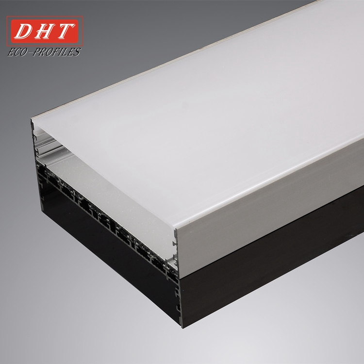 Customization U shape LED Aluminum Extrusion Recessed Led Lighting Profiles White PC Cover For Strip Lighting