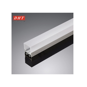 Customization U shape LED Aluminum Extrusion Recessed Led Lighting Profiles White PC Cover For Strip Lighting