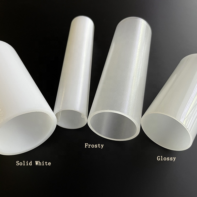 Custom Plastic Extruded 60mm Diameter Acrylic Clear And Frosted Light Led Tube Colors Fluorescent Pipes for Led Lighting