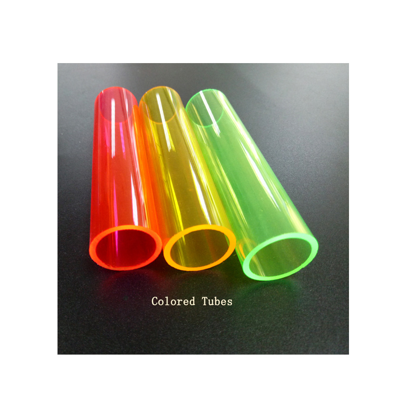 Custom Plastic Extruded 60mm Diameter Acrylic Clear And Frosted Light Led Tube Colors Fluorescent Pipes for Led Lighting