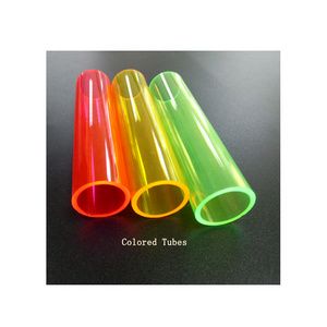 Custom Plastic Extruded 60mm Diameter Acrylic Clear And Frosted Light Led Tube Colors Fluorescent Pipes for Led Lighting