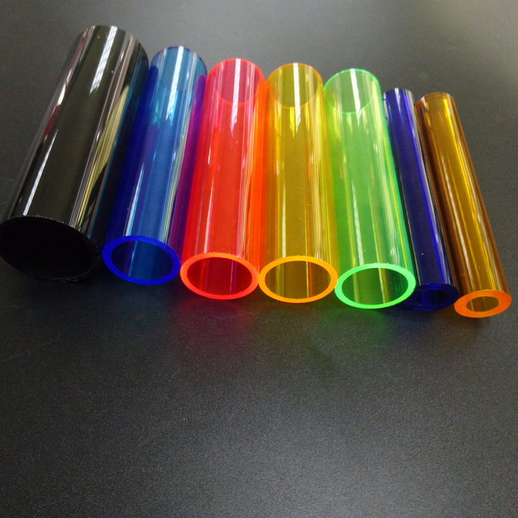 High Gloss Rigid PMMA Plastic Pipes Hollow Flexible Clear/Transparent/Colorful Cast Acrylic Tube with Cutting Service