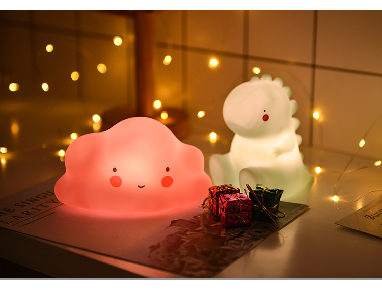 Led Lights Animal Baby Night Light Room Decoration Cute Sun and Moon Star Children's Bedroom Battery Powered Indoor Pvc Mini 70