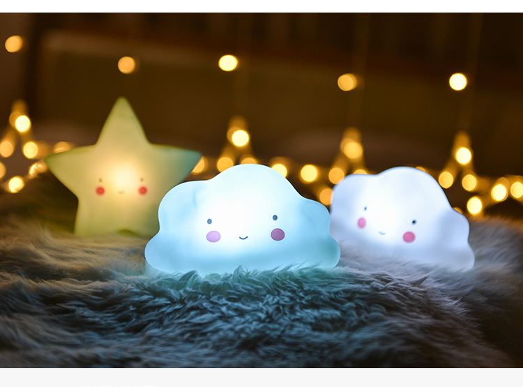 Led Lights Animal Baby Night Light Room Decoration Cute Sun and Moon Star Children's Bedroom Battery Powered Indoor Pvc Mini 70