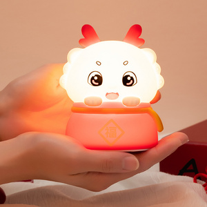 Creative silicone dragon rechargeable sleeping light atmospheric LED cute dragon color night light