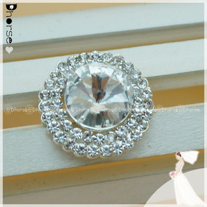 Wholesale decorative clear glass stone crystal vintage rhinestone buttons DHRB1622