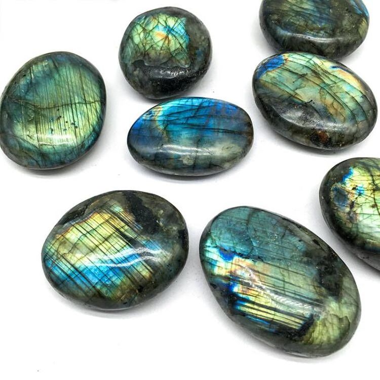 Wholesalepolished flash crystal craft labradorite stone polished flash crystal craft labradorite stone for healing stone