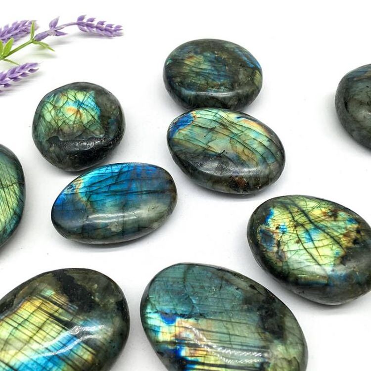 Wholesalepolished flash crystal craft labradorite stone polished flash crystal craft labradorite stone for healing stone