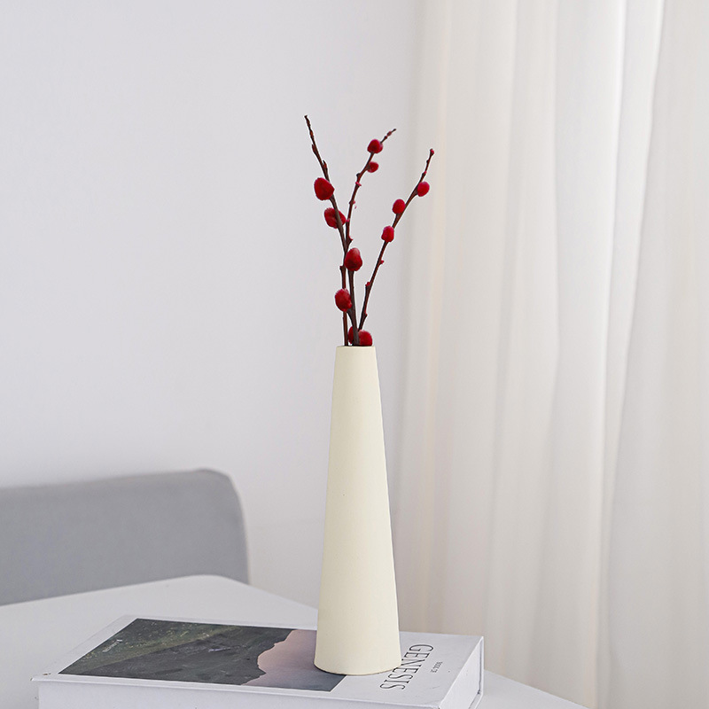 Dried Flower Arrangement Simple White Creative Modern Ceramic Vase Home Decor