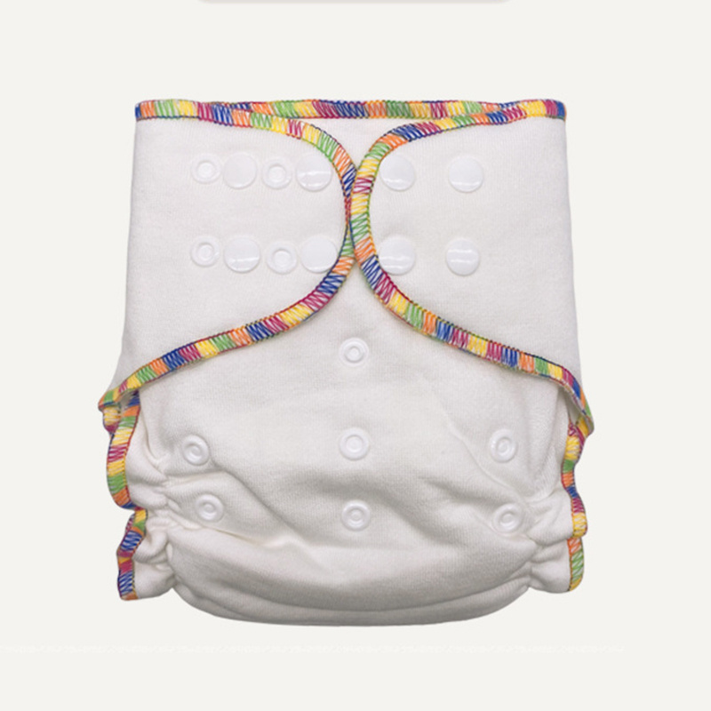 0-3 years old infant washable natural soft one size adjustable baby bamboo cotton cloth diapers fitted diaper pants