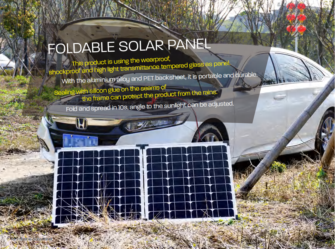 60w 80w 100w 200W 300W 400W Portable Folding Outdoor Camping Monocrystalline Silicon Foldable Solar Panel