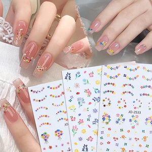 High Quality 3D Cartoon Flower Stickers Daisy Nail Art Decorations Decals Mini Floral Designs Nail Art DIY Stickers