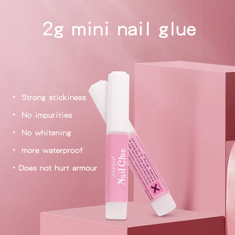 Wholesale 2g Nail art Glue False Nail Tips Decoration Professional brush on nail glue