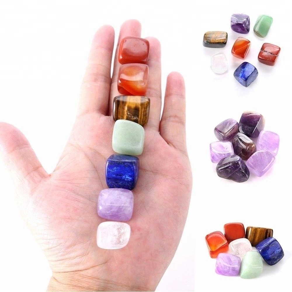 7 Chakra Gemstones tumbled Natural Stone Reiki crystals healing stones for healing gifts