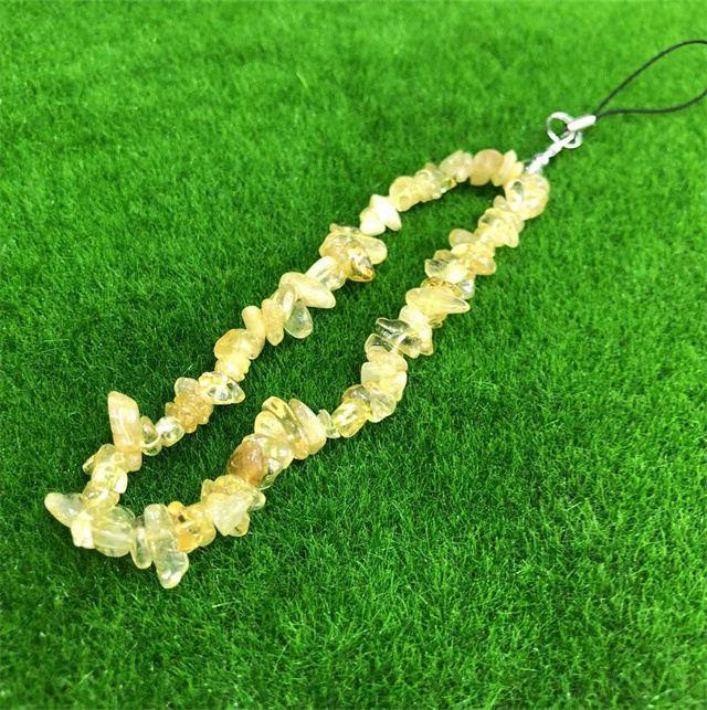 New Trendy High Quality Colorful Crystal Stone Customized Cell Phone Strap Beaded Crushed Stones Mobile Phone Customized Charm