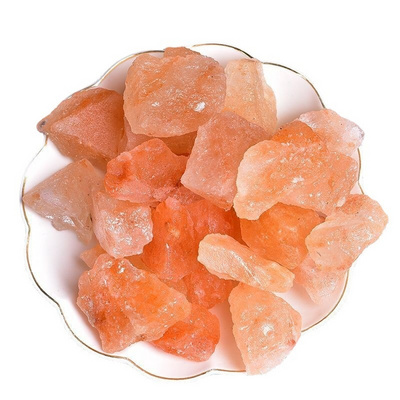 Wholesale natural carved crystal rough gemstones orange himalayan salt raw stones for sale