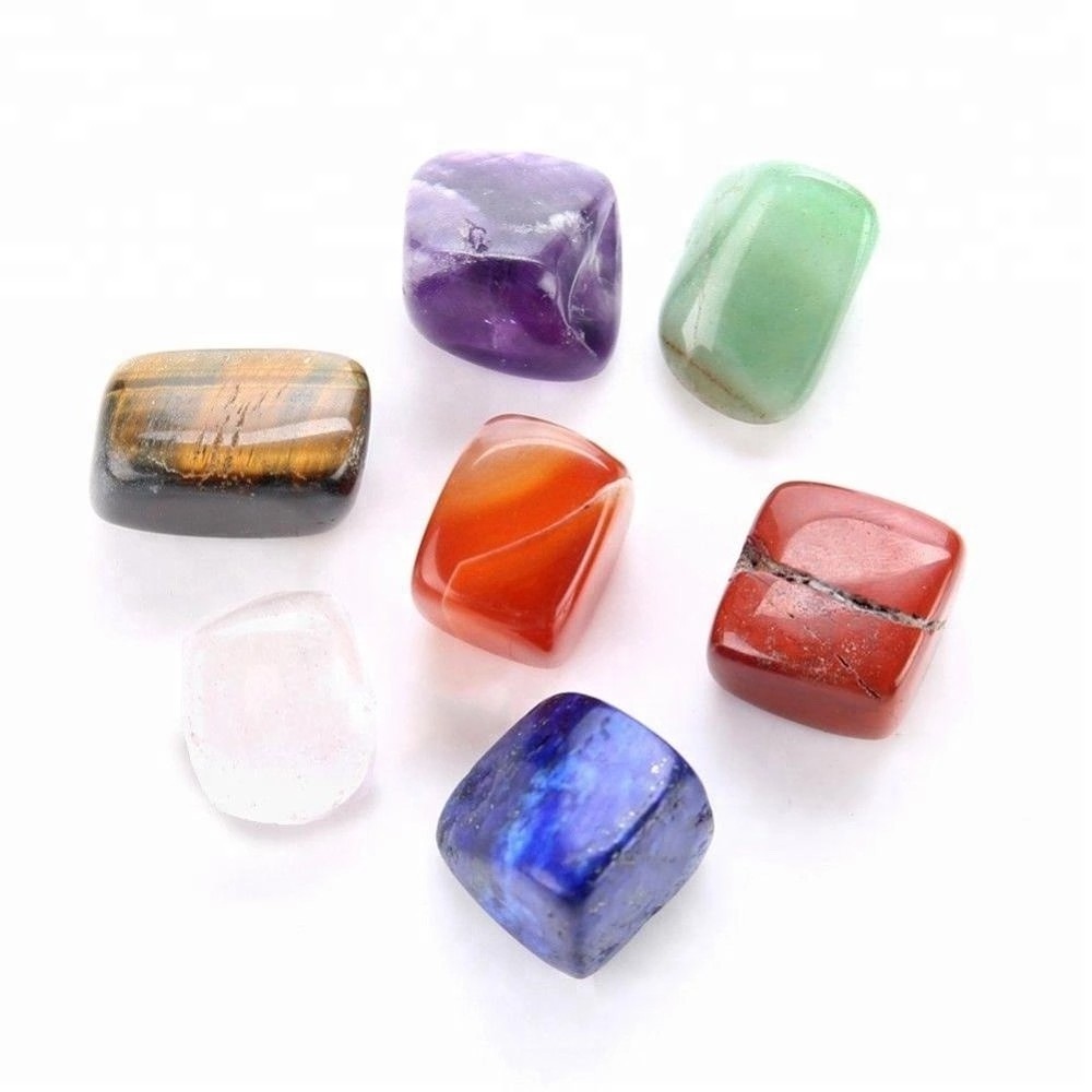 7 Chakra Gemstones tumbled Natural Stone Reiki crystals healing stones for healing gifts