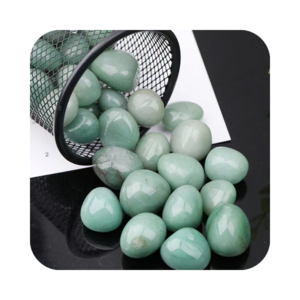 Natural Bulk factory price Quartz reiki Semi-precious Stone Green Aventurine Crystals Tumbled Stone For garden fengshui