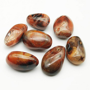 Wholesale Polished Crystals Healing Stone Natural Red Sardonyx Agate Palm Stone