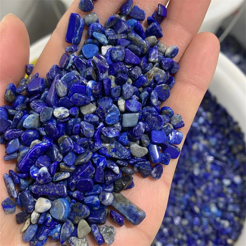 New arrivals high quality 5-7mm loose crystal stone gravels natural blue lapis lazuli crystal chips for gift