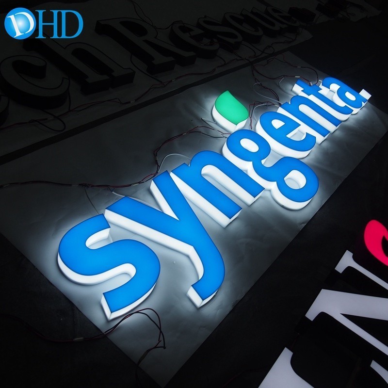 Wholesale lumineuse enseigne diy led illuminated mini acrylic channel letter for custom logo sign