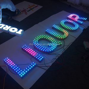 Custom full color rgb led signs indoor optical shop letter signs hole punched letter sign