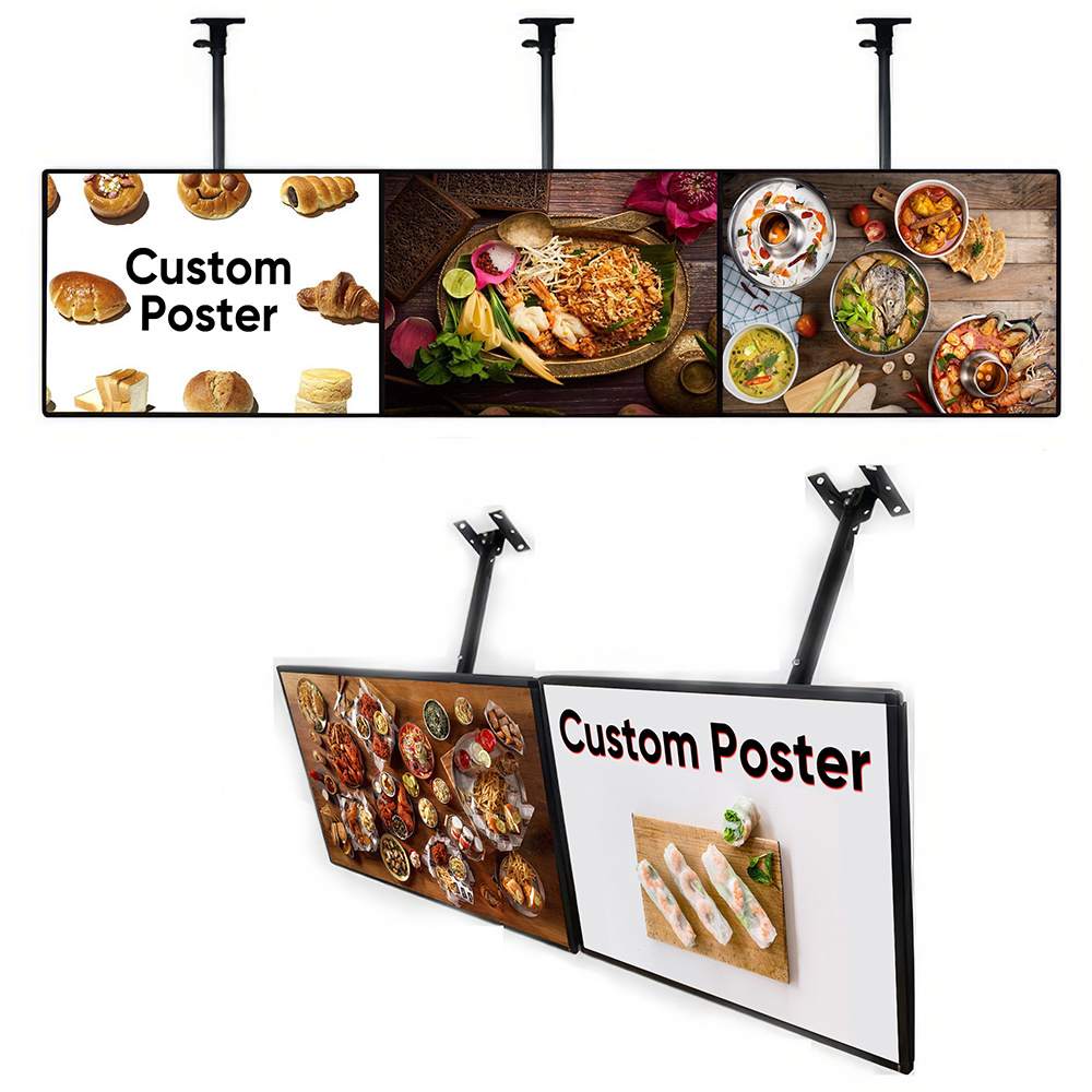 advertising acrylic  aluminum clip-on frame led display board price poster board snap frame light box display sign board